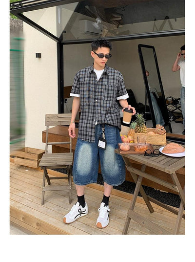 Classic Plaid Buttoned Shirt Korean Street Fashion Shirt By Poikilotherm Shop Online at OH Vault