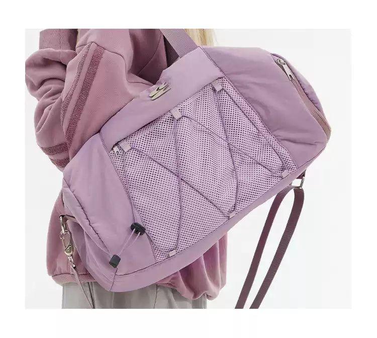 Mesh & String Gym Bag Korean Street Fashion Bag By Crying Center Shop Online at OH Vault