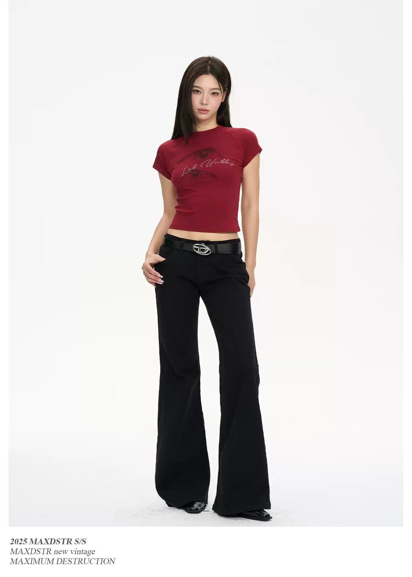 Eyes Graphic Cropped T-Shirt Korean Street Fashion T-Shirt By MaxDstr Shop Online at OH Vault