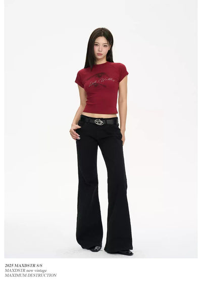 Eyes Graphic Cropped T-Shirt Korean Street Fashion T-Shirt By MaxDstr Shop Online at OH Vault