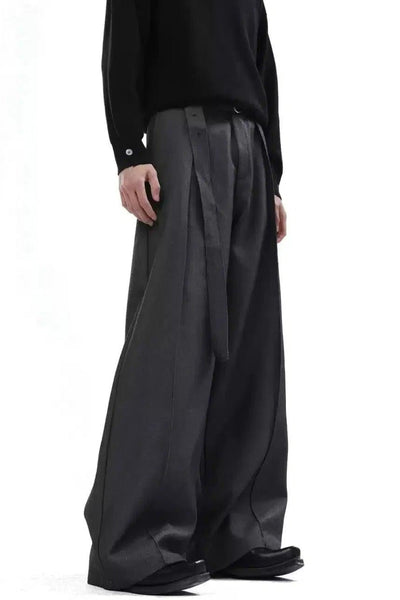 Waist Belt Solid Color Pants Korean Street Fashion Pants By Turn Tide Shop Online at OH Vault