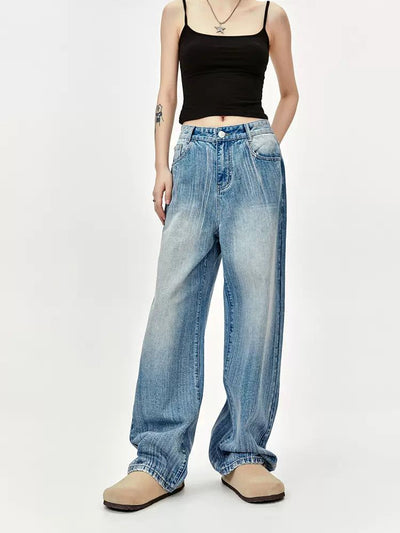 Brush Effect Washed Jeans Korean Street Fashion Jeans By Made Extreme Shop Online at OH Vault