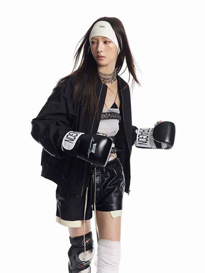 Protected Corners Zippered Jacket Korean Street Fashion Jacket By Made Extreme Shop Online at OH Vault