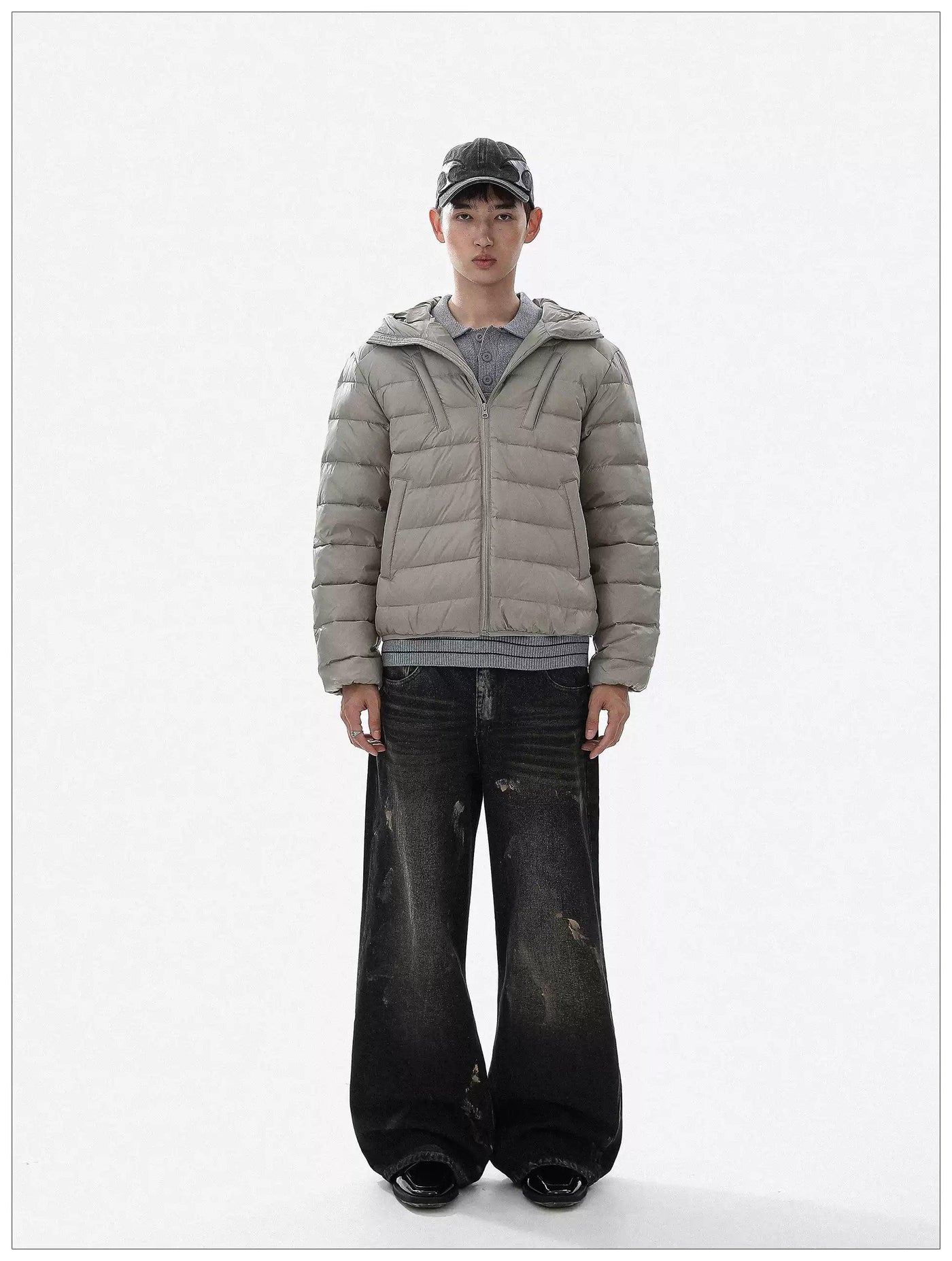 Basic Hooded Down Jacket Korean Street Fashion Jacket By Mr Nearly Shop Online at OH Vault