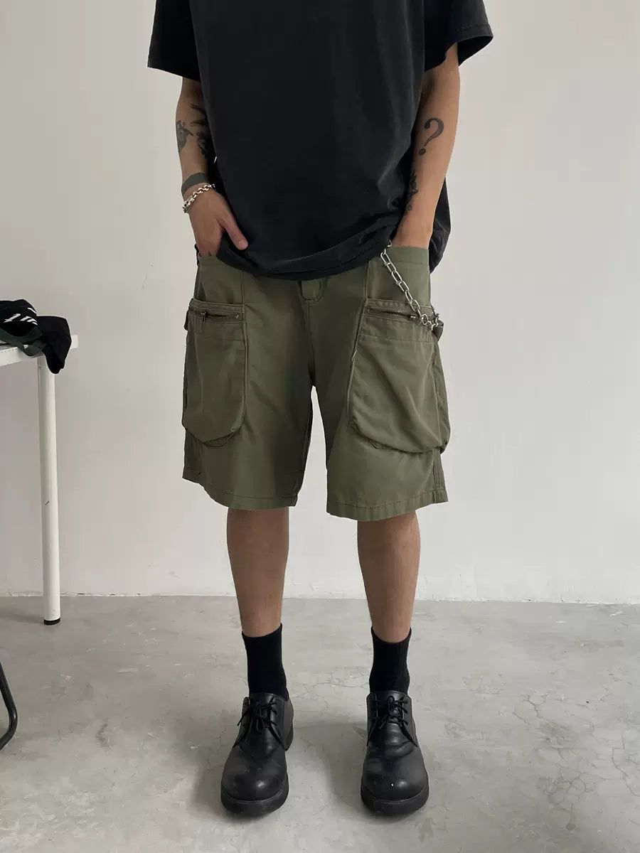 Workwear Side Pockets Shorts Korean Street Fashion Shorts By In Knots Shop Online at OH Vault