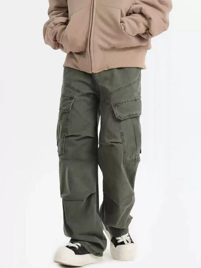 Washed Structured Cargo Pants Korean Street Fashion Pants By INS Korea Shop Online at OH Vault