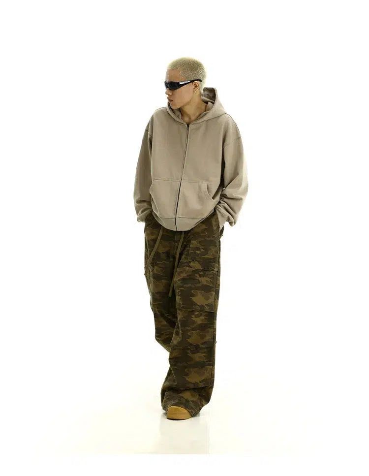 Vibrant Camo Drawstring Cargo Pants Korean Street Fashion Pants By MEBXX Shop Online at OH Vault