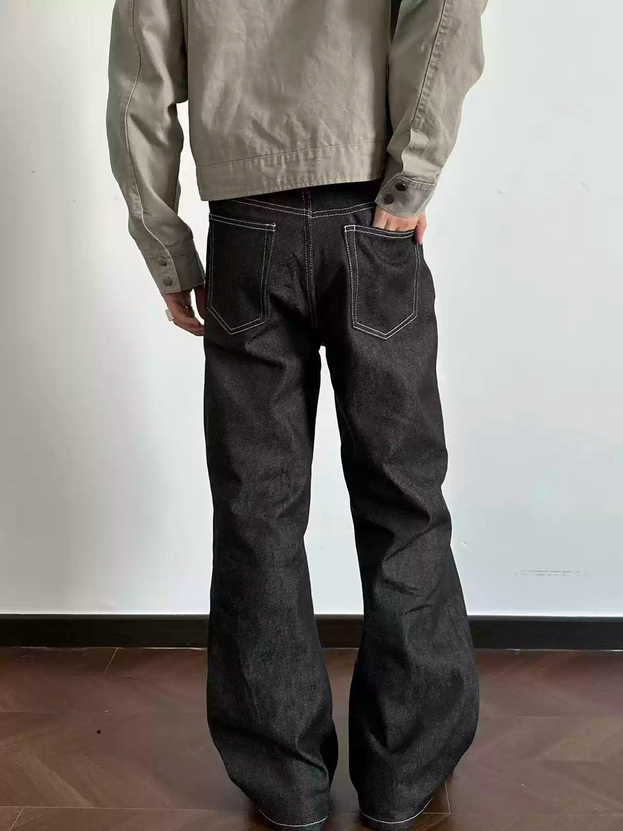 Metallic Fireman Clasp Straight Jeans Korean Street Fashion Jeans By Made Extreme Shop Online at OH Vault