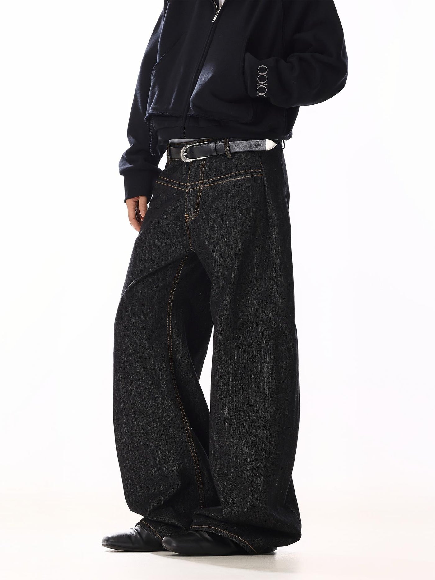 Wide Cut Versatile Jeans Korean Street Fashion Jeans By MEBXX Shop Online at OH Vault