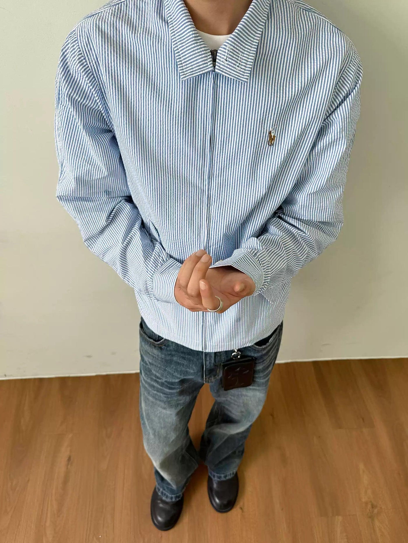 Vertical Striped Clean Fit Jacket Korean Street Fashion Jacket By Made Extreme Shop Online at OH Vault