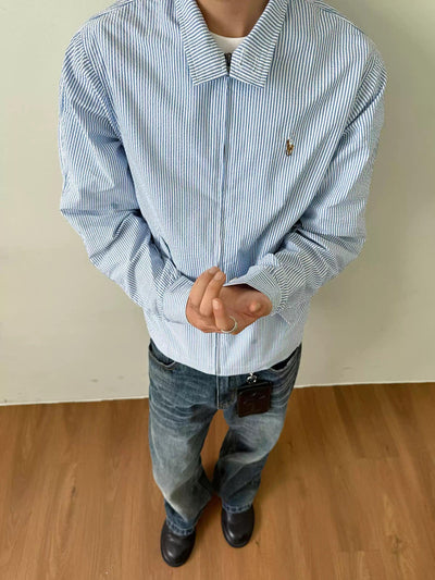 Vertical Striped Clean Fit Jacket Korean Street Fashion Jacket By Made Extreme Shop Online at OH Vault