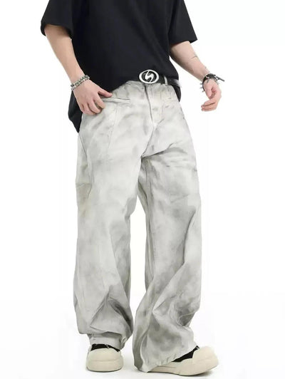 Charcoal Washed Wide Jeans Korean Street Fashion Jeans By INS Korea Shop Online at OH Vault