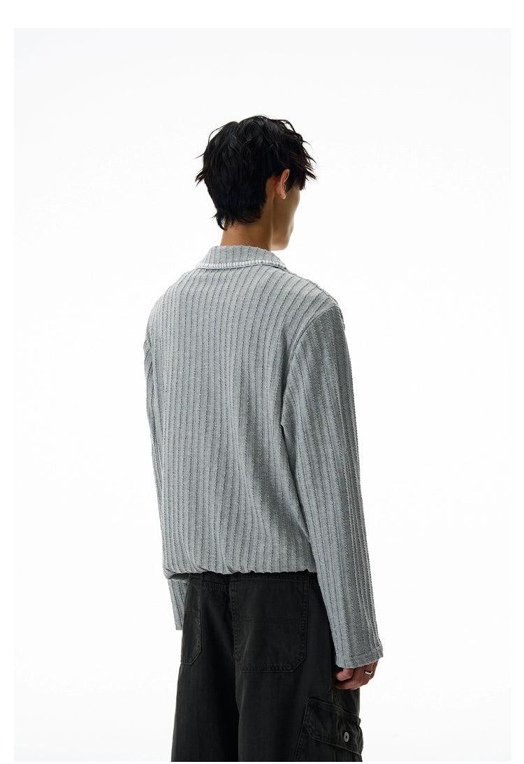 Outline Collar Textured Sweater Korean Street Fashion Sweater By A PUEE Shop Online at OH Vault