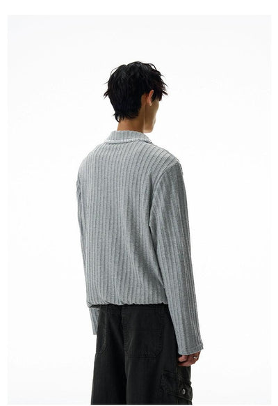 Outline Collar Textured Sweater Korean Street Fashion Sweater By A PUEE Shop Online at OH Vault