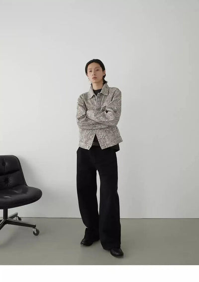 Washed Leopard Print Denim Jacket Korean Street Fashion Jacket By In Knots Shop Online at OH Vault