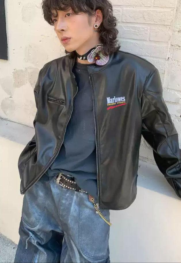 Motosport Style PU Leather Jacket Korean Street Fashion Jacket By Pioneer of Heroism Shop Online at OH Vault