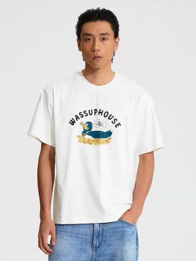 Duck and Nest Graphic T-Shirt Korean Street Fashion T-Shirt By WASSUP Shop Online at OH Vault