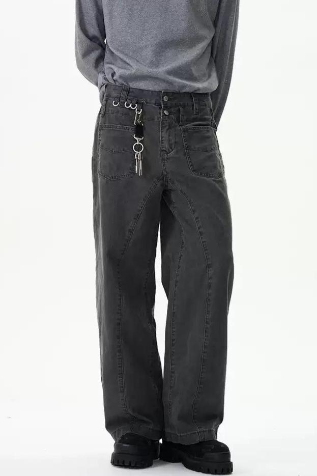 Front Pockets Bootcut Jeans Korean Street Fashion Jeans By 77Flight Shop Online at OH Vault