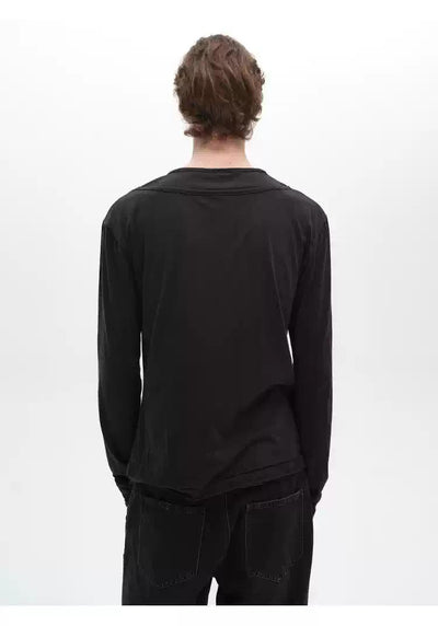 BNW Graphic Layered Henley T-Shirt Korean Street Fashion T-Shirt By Pioneer of Heroism Shop Online at OH Vault