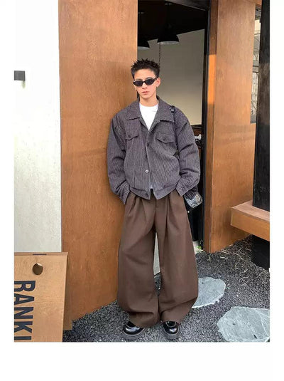 Pleated Baggy Fit Pants Korean Street Fashion Pants By Poikilotherm Shop Online at OH Vault