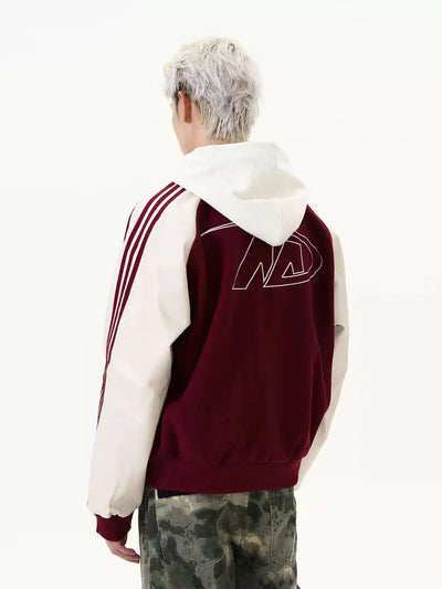 Sports Raglan Sleeve Hooded Jacket Korean Street Fashion Jacket By A PUEE Shop Online at OH Vault