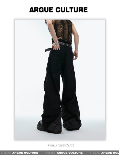 3D Spliced Pleats Loose Pants Korean Street Fashion Pants By Argue Culture Shop Online at OH Vault