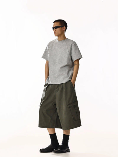 Plain Raglan Boxy T-Shirt Korean Street Fashion T-Shirt By MEBXX Shop Online at OH Vault