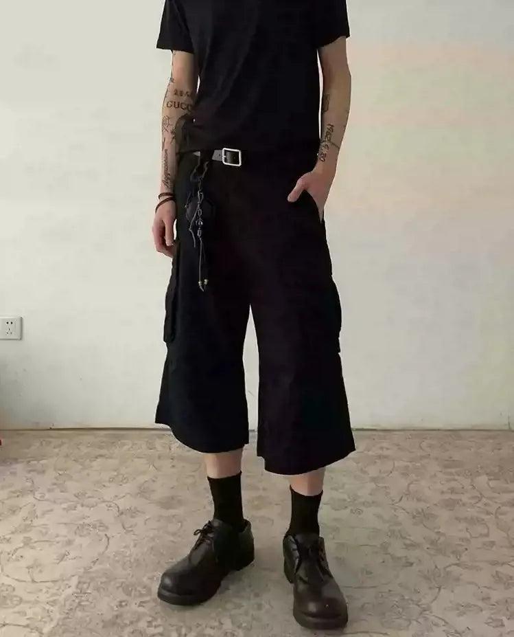 Mid-Length Cargo Shorts Korean Street Fashion Shorts By In Knots Shop Online at OH Vault