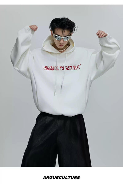 Distorted Logo Style Hoodie Korean Street Fashion Hoodie By Argue Culture Shop Online at OH Vault