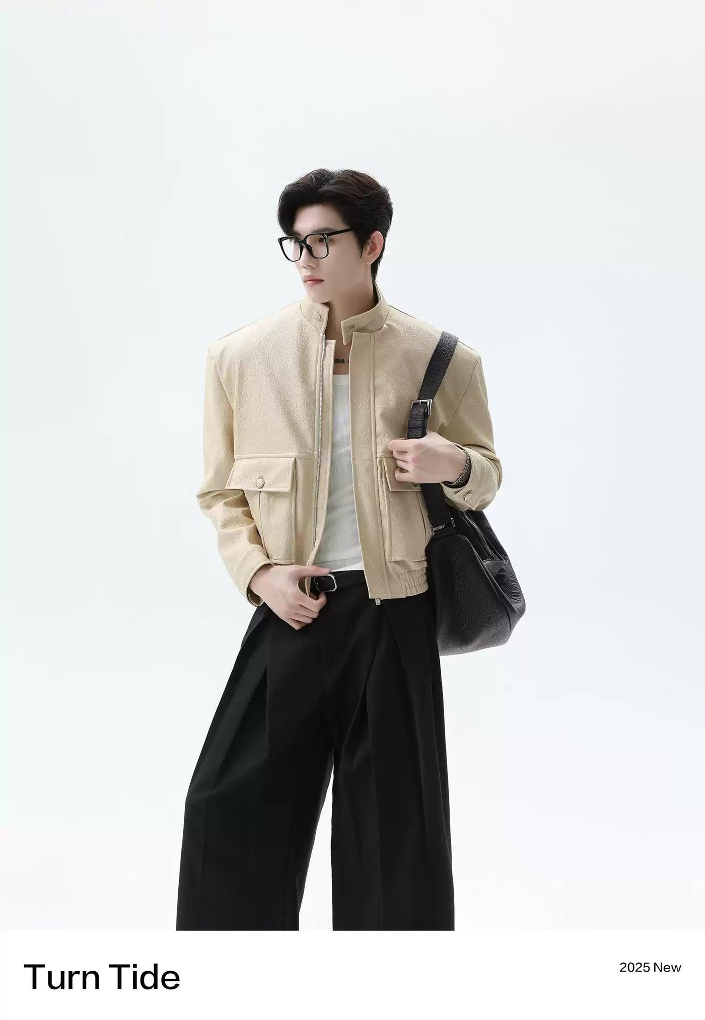 Embossed Pockets Textured Jacket Korean Street Fashion Jacket By Turn Tide Shop Online at OH Vault