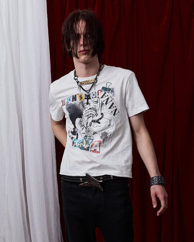 Scrapbook Graphic Print T-Shirt Korean Street Fashion T-Shirt By Donsmoke Shop Online at OH Vault