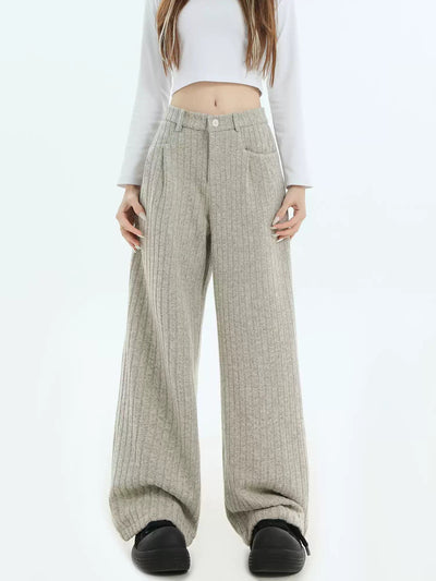 Clean Fit Striped Straight Pants Korean Street Fashion Pants By INS Korea Shop Online at OH Vault