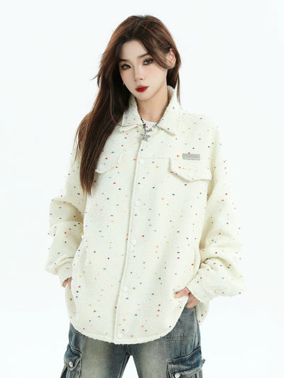 Minimal Dots Pattern Jacket Korean Street Fashion Jacket By INS Korea Shop Online at OH Vault