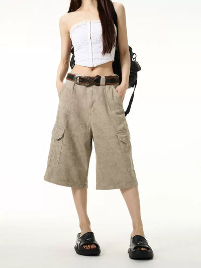 Flap Pockets Denim Shorts Korean Street Fashion Shorts By 77Flight Shop Online at OH Vault
