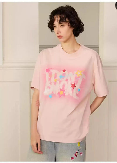Meteor Shower Logo T-Shirt Korean Street Fashion T-Shirt By Donsmoke Shop Online at OH Vault