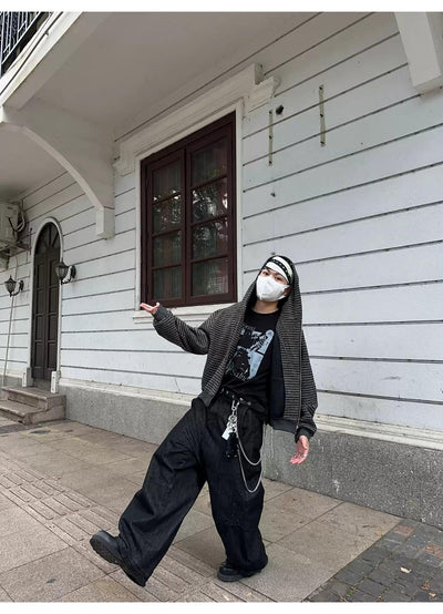 Comfy Striped Zip-Up Hoodie Korean Street Fashion Hoodie By FATE Shop Online at OH Vault