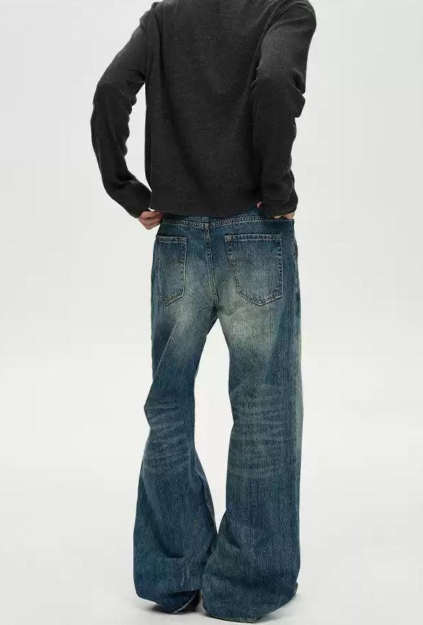 Faded Scattered Whiskers Jeans Korean Street Fashion Jeans By A PUEE Shop Online at OH Vault
