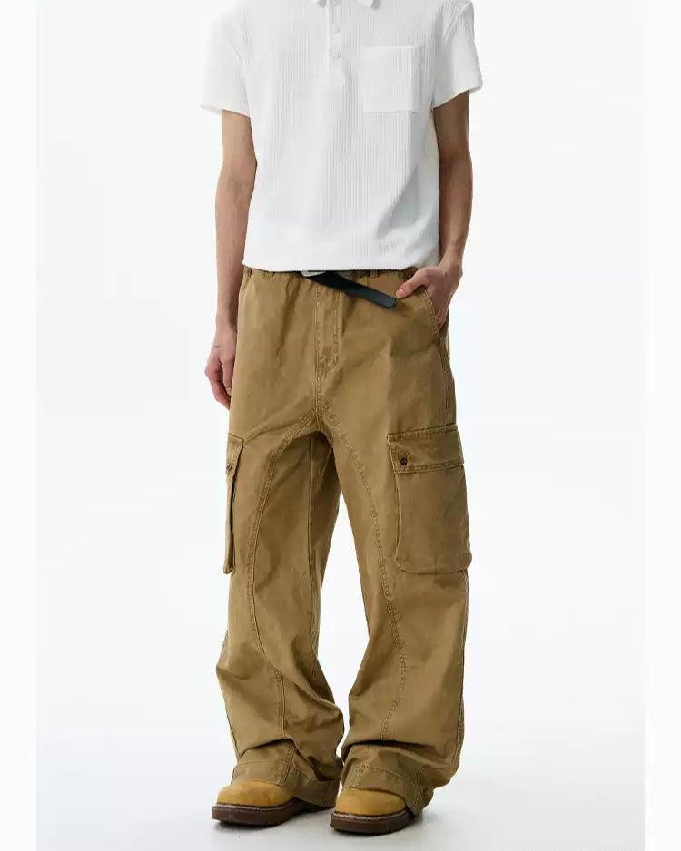 Regular Cut Workwear Cargo Jeans Korean Street Fashion Jeans By A PUEE Shop Online at OH Vault