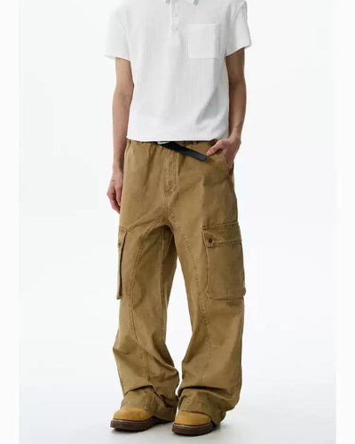 Regular Cut Workwear Cargo Jeans Korean Street Fashion Jeans By A PUEE Shop Online at OH Vault