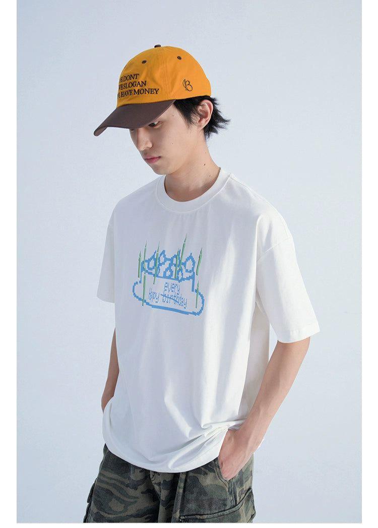 Pixelated Birthday Cake T-Shirt Korean Street Fashion T-Shirt By Mentmate Shop Online at OH Vault