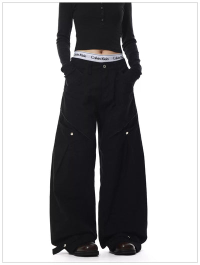 Side Pocket Loose Fit Cargo Pants Korean Street Fashion Pants By Mr Nearly Shop Online at OH Vault