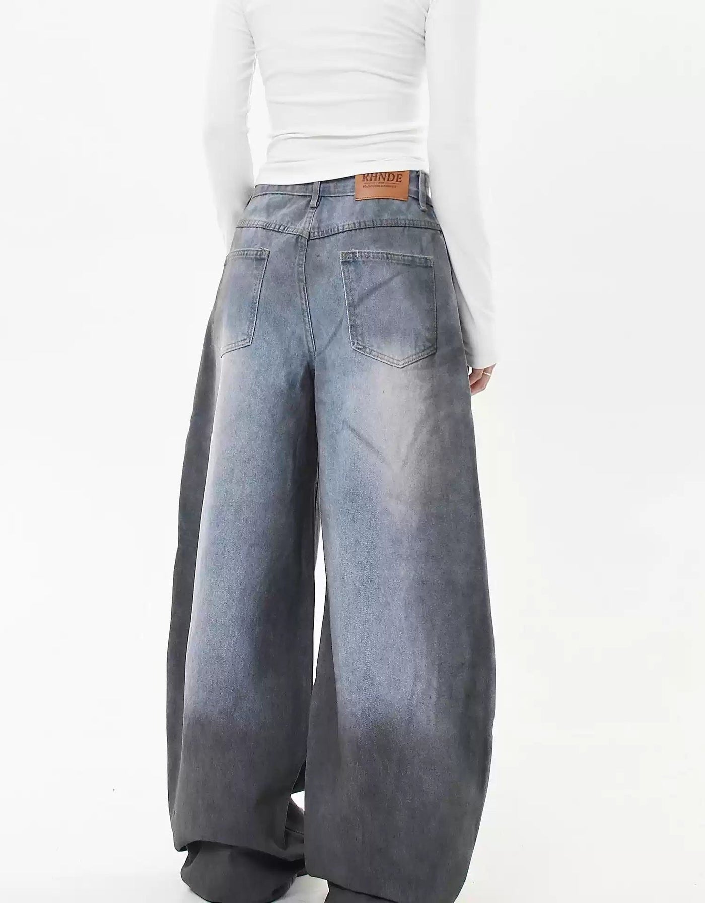 Faded & Whisker Distressed Jeans Korean Street Fashion Jeans By Blacklists Shop Online at OH Vault