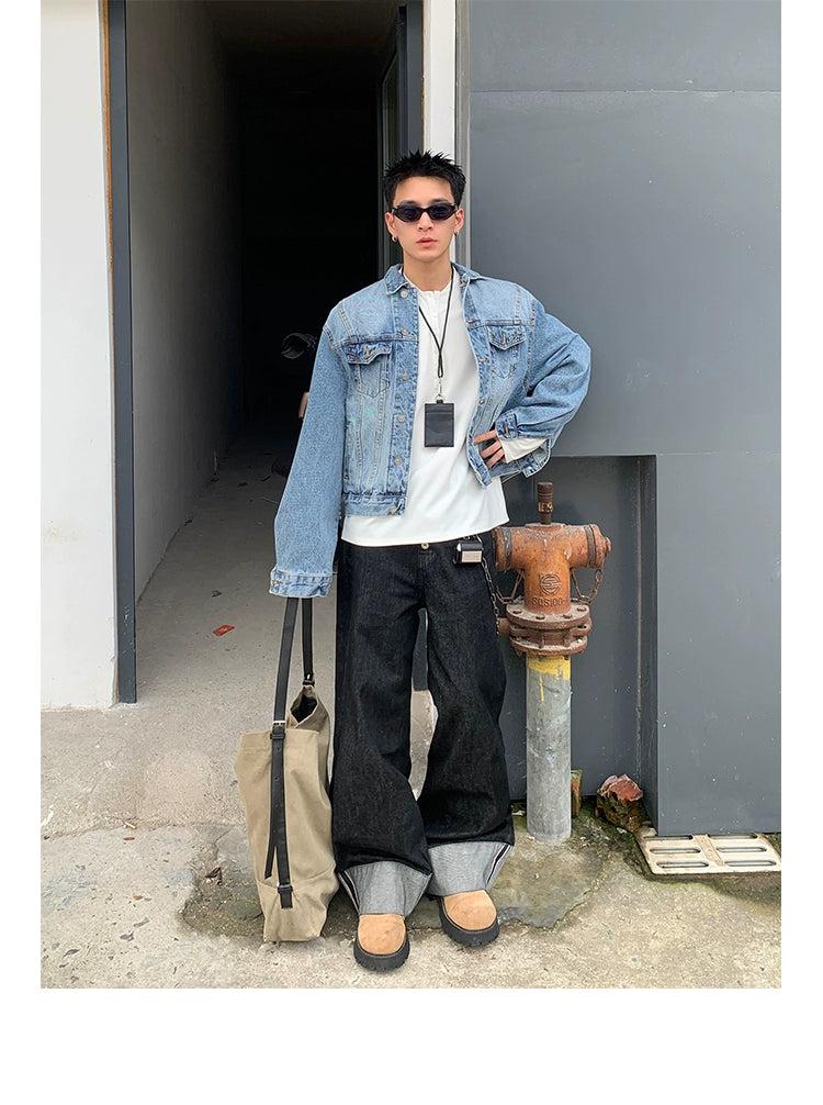 Versatile Cropped Denim Jacket Korean Street Fashion Jacket By Poikilotherm Shop Online at OH Vault
