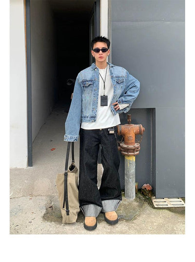 Versatile Cropped Denim Jacket Korean Street Fashion Jacket By Poikilotherm Shop Online at OH Vault