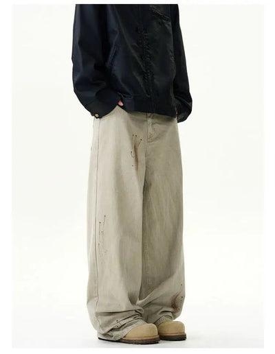 Casual Paint Smudged Pants Korean Street Fashion Pants By A PUEE Shop Online at OH Vault