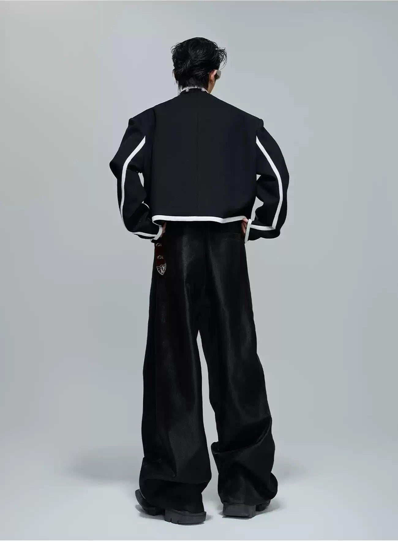 Outline Contrast Boxy Blazer Korean Street Fashion Blazer By Argue Culture Shop Online at OH Vault