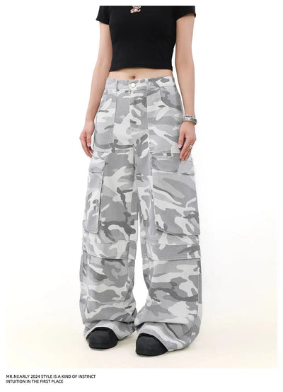 Light Faded Camo Cargo Pants Korean Street Fashion Pants By Mr Nearly Shop Online at OH Vault