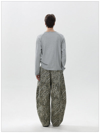 Plain Raglan Long Sleeve T-Shirt Korean Street Fashion T-Shirt By Mr Nearly Shop Online at OH Vault