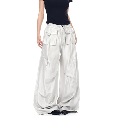 Functional Drawstring Pleats Cargo Pants Korean Street Fashion Pants By Blacklists Shop Online at OH Vault