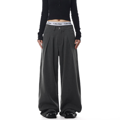 Fold Pleats Slant Pocket Trousers Korean Street Fashion Trousers By Mr Nearly Shop Online at OH Vault